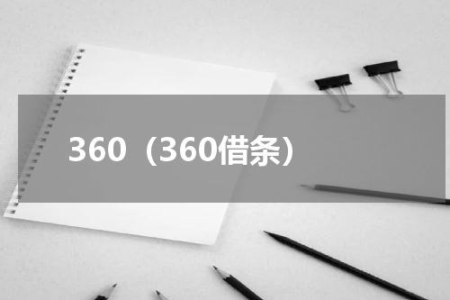 360（360借条）
